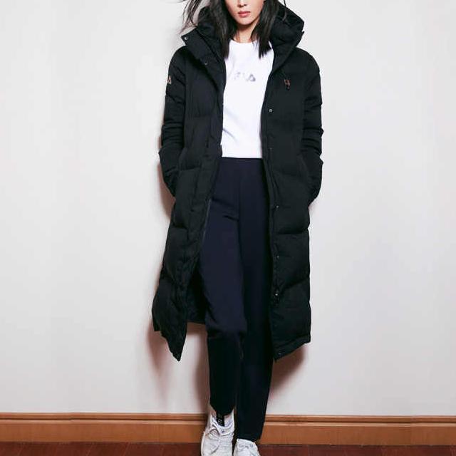 FILA Athletics Solid Logo Casual Straight Leg Knit Sports Pants Women pants Royal-Blue A11W241621FNV