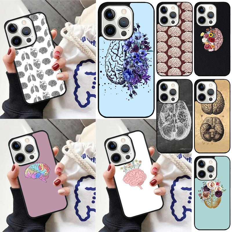 Human Organs Brain Phone Case for iPhone 17 Air 16 15 14 12 13 PLUS 11 PRO MAX Cover Fundas Shell