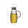 Large-capacity 1500ml Vertical Striped High Borosilicate Glass Cold Kettle Fruit Lemon Water Bottle Beverage Juice Drink Jug