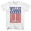 Willie Nelson Vlag Naam Wit T-shirt