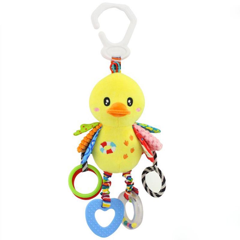 Cute Baby Bed Stroller Hanging Toys Teether Baby Rattle Mobiles Plush Animal Toys Baby Toys Gifts