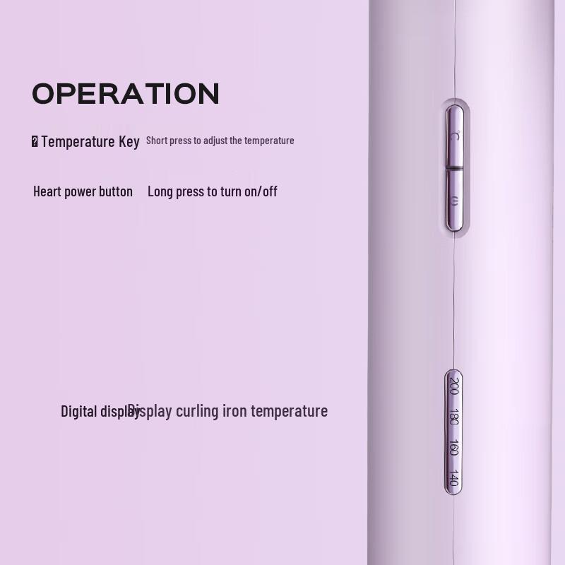 Lena Negative Ion Hair Curling Wand CN plug (adapter included)