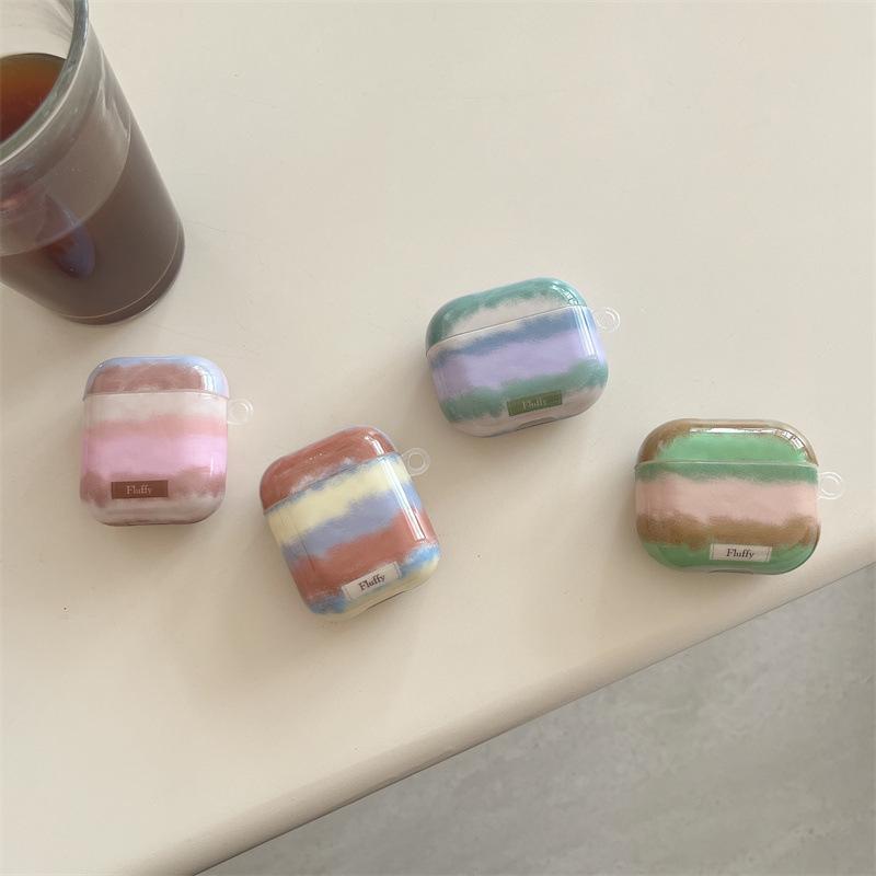 Autumn and winter contrasting colors irregular stripes AirPods 1 generation earphone case for Airpod pro1 earphone case
