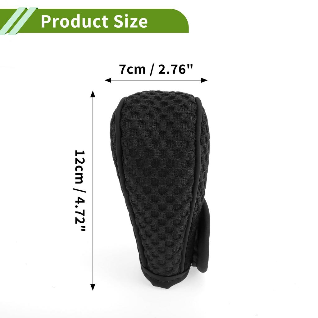 HOPESPANNER Universal Schalthebelknauf Abdeckung Schalthebelgriff Schutz Automobil Stoff 1 Stk Rutschfest Schwarz