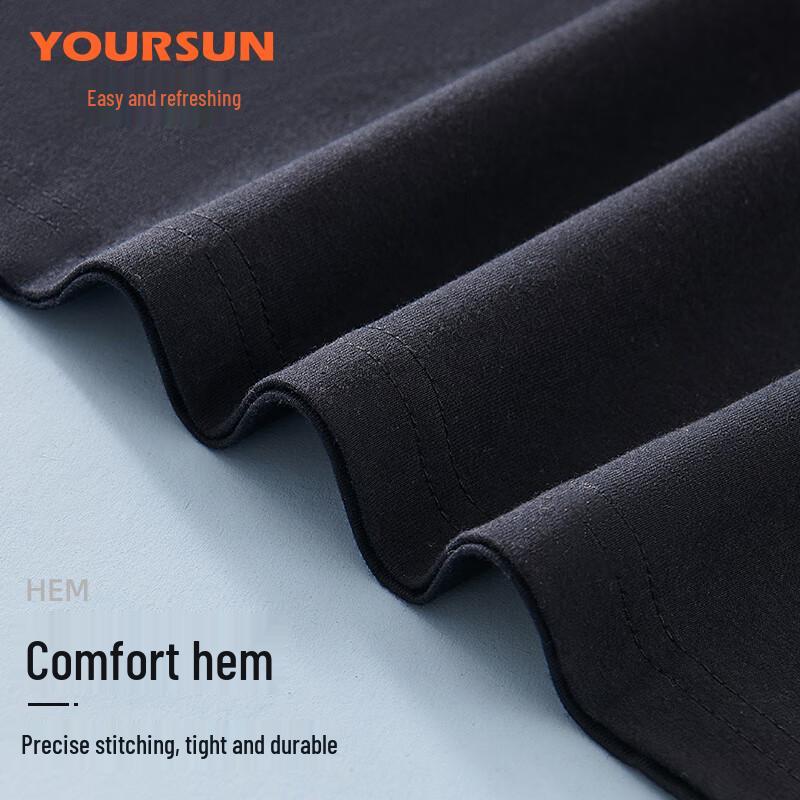 Yiershuang Men's Pure Cotton Round Neck Short Sleeve T-Shirt (2-Pack)