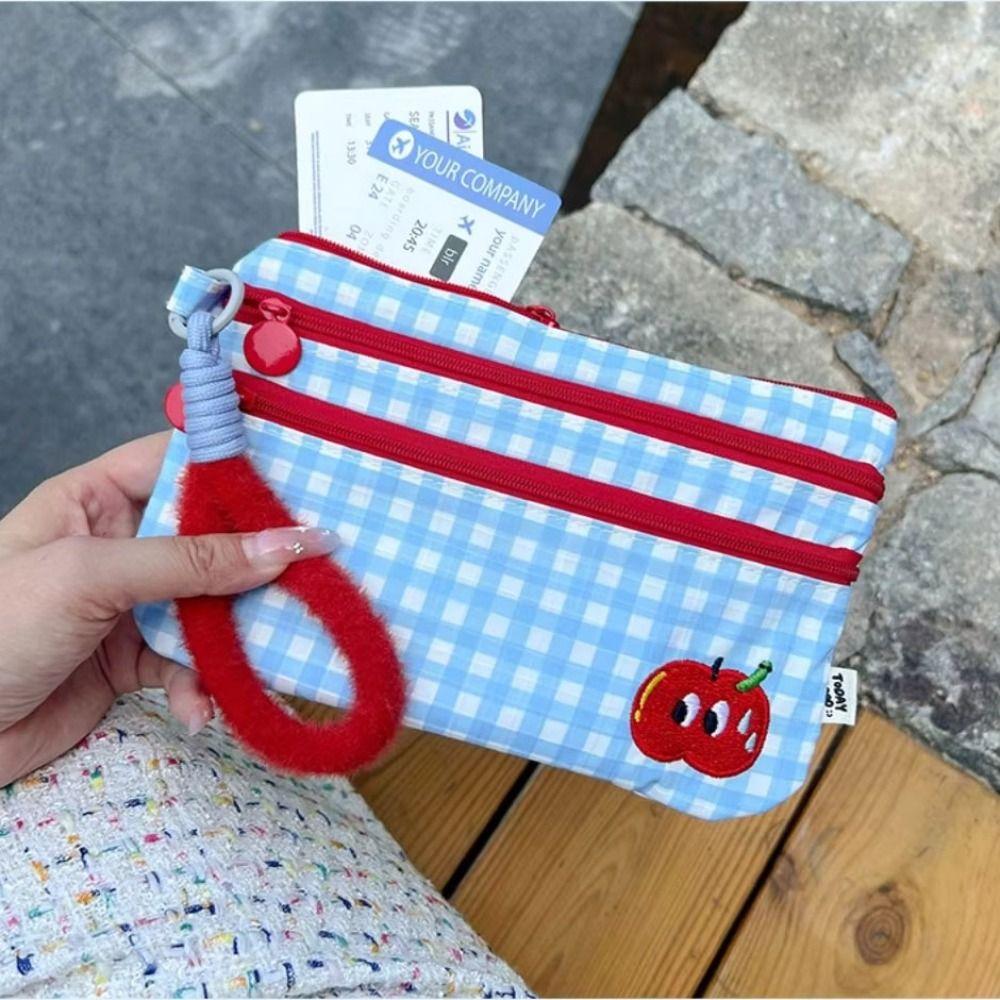 

Multiple Card Slots Portable Passport Bag 3 Layer Travel Storage Passport Clip Bus Tickets Style C