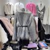 Fur jacket imitation fox hair tassel gradual change short thermal coat European beautiful women