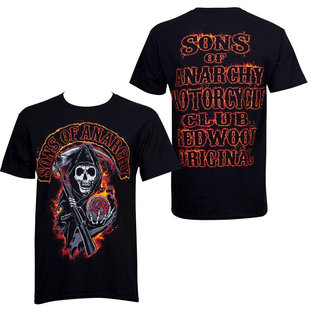 

Черная футболка унисекс Sons Of Anarchy Reaper In Flames S Black