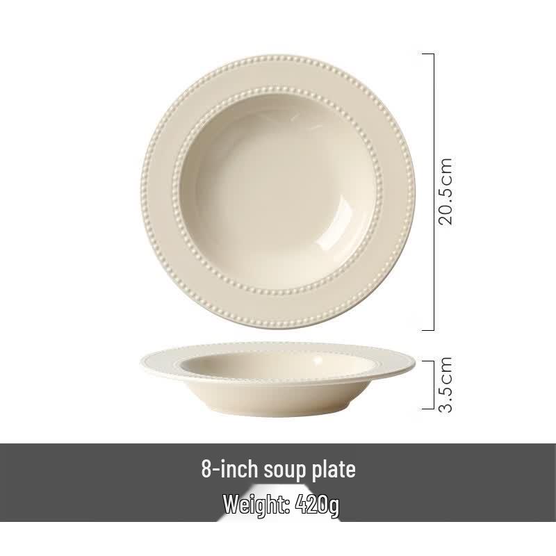Ru Han Simple Style Ceramic Dinner Plate