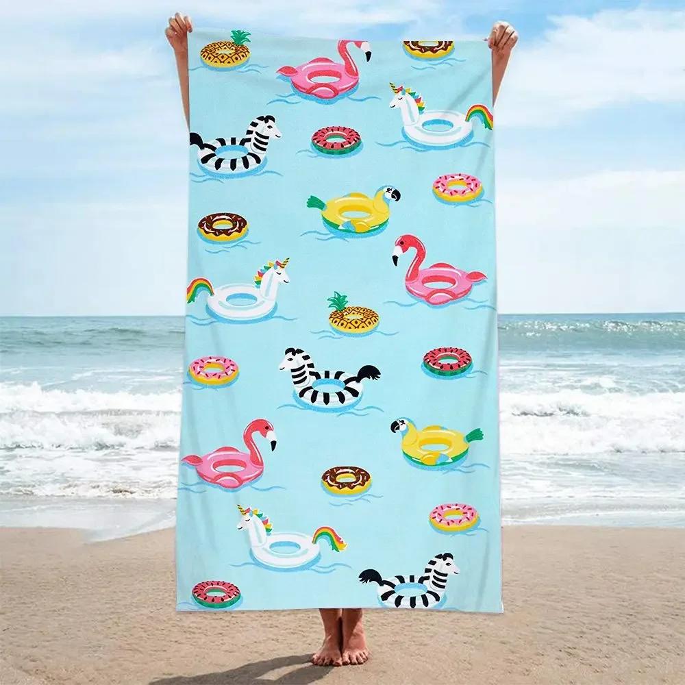 Microfiber Sand Free Beach Towel Absorbent Lightweight Thin Towel for Travel Pool Swimming Bath Camping Yoga Square Towel