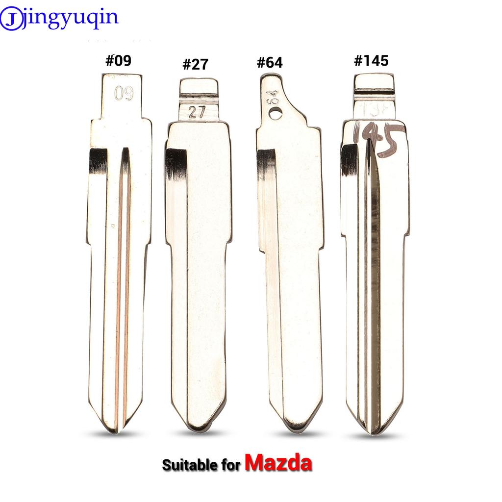 jingyuqin 10ps #09 27 64 No.145 Flip Remote Key Blade For Mazda 3 5 6 m6 rx8 mx5 Miata CX-7 CX-9 RX-8 CX-9 KD key Blank Replace
