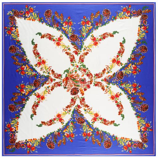 130*130cm Silk Bohemia Butterfly Peony Design Scarves Women Foulard Square Hijab Scarf Ladies Shawl Wrap Muffler Female Hijab
