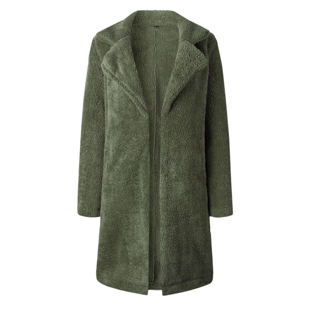 Women Long Sleeve Pullover Blouse Open Front Jacket Coat Long Outerwear