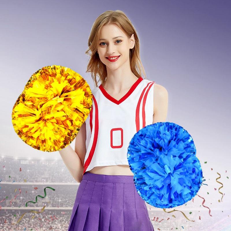 2pcs/set Sports Cheerleading Pom Poms Game Cheering Flower Ball Match Vocal Dance Party Club Decorator Come On Props