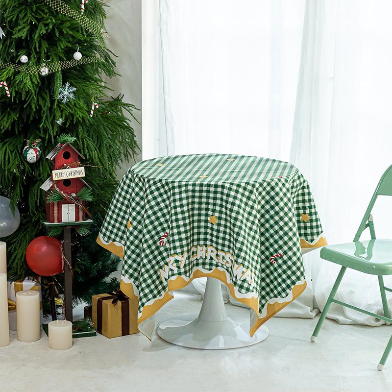 Novoroční dárek Vánoční série Vodotěsný Běžný ubrus na stůl Zesílený Obdélníkový Ubrus na jídelní stůl Ubrus na konferenční stolek