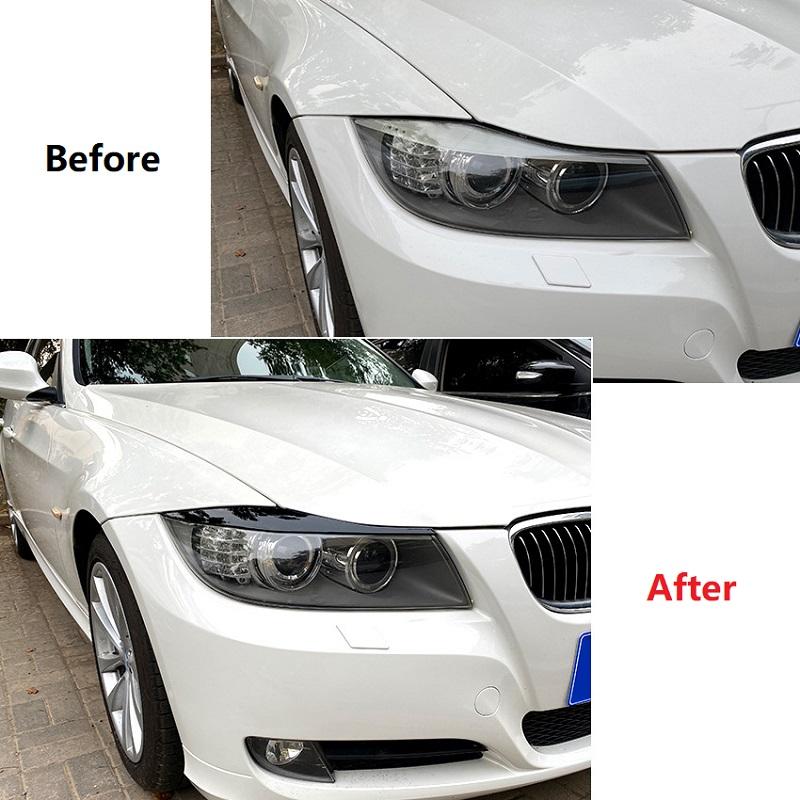 Auto Styling Car Headlight Eyebrows Headlamp Eyelid Cover Trim For BMW 3 Series E90 E91 Sedan 320i 330i 2005-2012