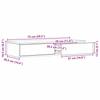 Bed Drawers Concrete Grey 75 x 36.5 x 16.5 cm Particleboard