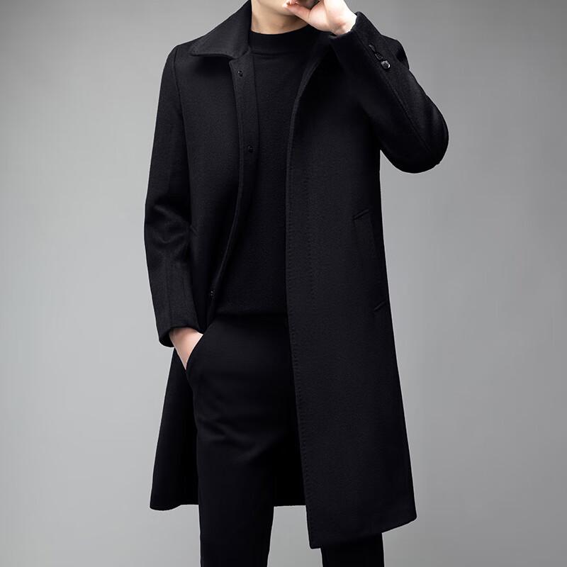 Firstview Men's Urban Casual Long Wool Blend Overcoat FV24D1115