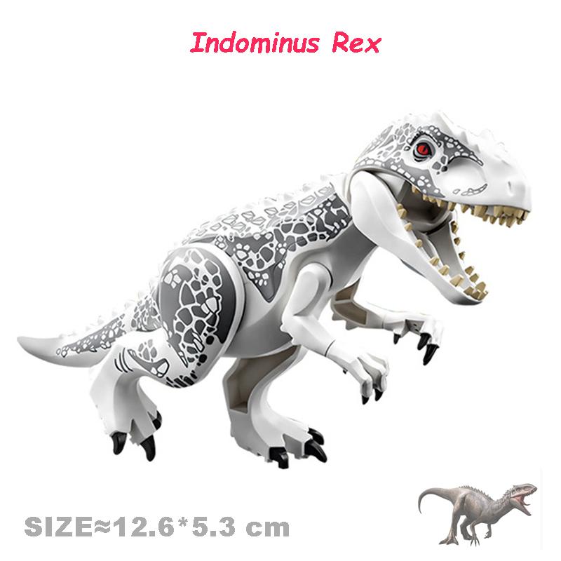 Non-Toxic Jurassic Dinosaurs World Velociraptor Triceratops Indominus T-Rex Model Building Blocks Assemble Educational Toys For Kids Gifts