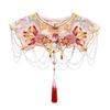 Kids Girl Goldfish Embroidered Beaded Tassels Detachable Collar Traditional Chinese Shawl Capelet Skirt Dress Decoration