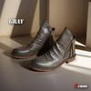 Side Zipper Motorcycle Short Side Brown Casual Easy To Plus Sizes Street Side Faux Solid Outdoors Brown X-cross Men's Boots, Boots, Zipper, Laceless,