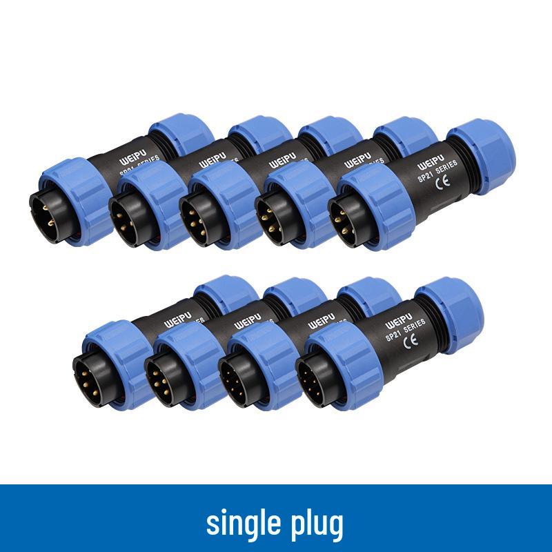 SP21 12-Pin Waterproof IP67 Aviation Plug Rear Nut Solder Connector