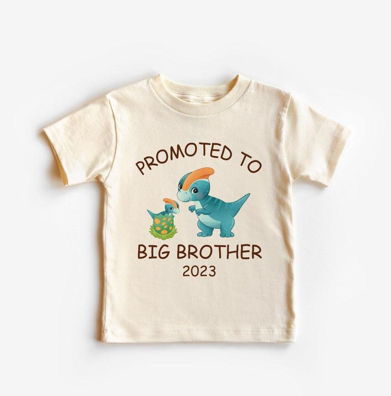 Promoted to Big Brother T shirt with dinosaur, Big bro dino shirt, Pregnancy reveal shirt, big brother gift, boys brother shirt 130