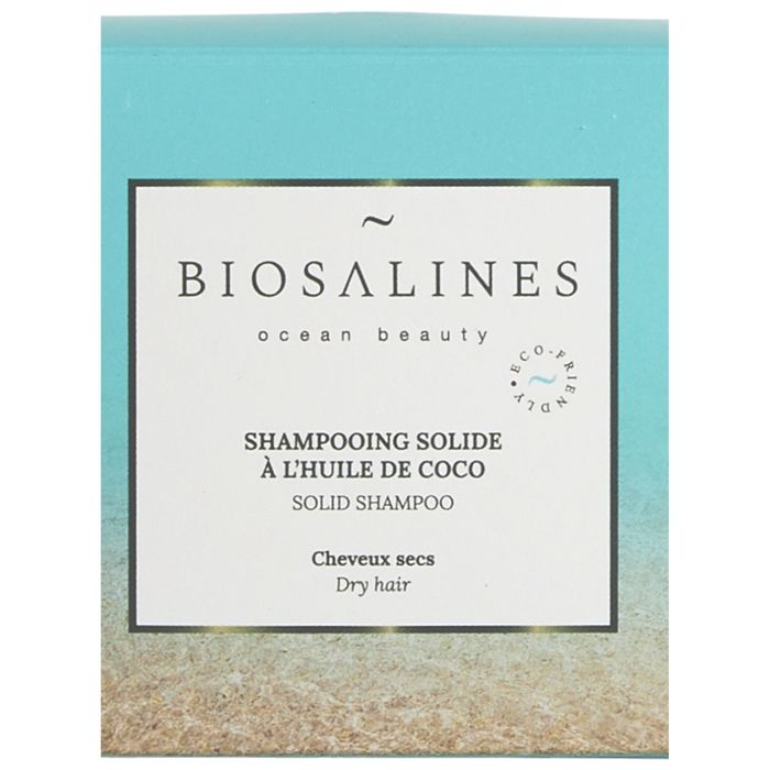 Biosalines Shampooing Solide Cheveux Secs à l'huile de Coco 75g