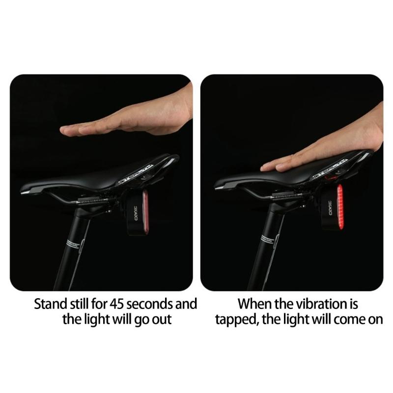 Bicycles Auto Brake Sensing Taillight Advanced Detectors Trail Charging Rear Light for Outdoor Cycling Security