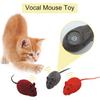 Interactive Sound Plush Rubber Vinyl Mouse Pet Cat Realistic Sound Toys Flocking Mouse Funny Cat Random Colors Pet Toys