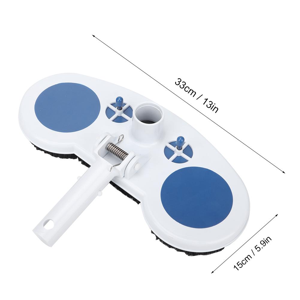 

13in Professional Pool Cleaning Kit Pool Suction Head Pond Cleaning Accessory fit for 1.25in and 1.5in vacuum tube