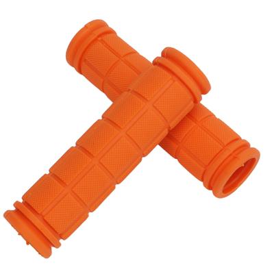 1Pair Rubber Bicycle Handle Grips Anti Slip Handlebar Grips for Mountain Road Urban BikeOrange
