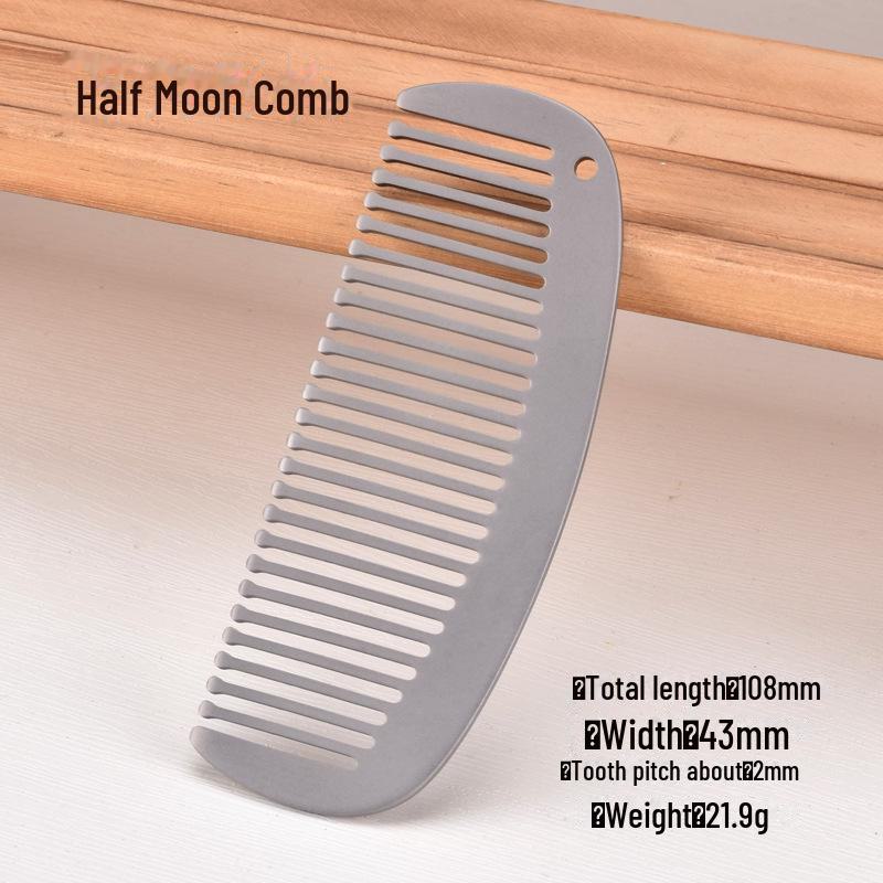Pure Titanium Alloy Portable Massage Comb for Girls - Salon-Quality Hairdressing Tool