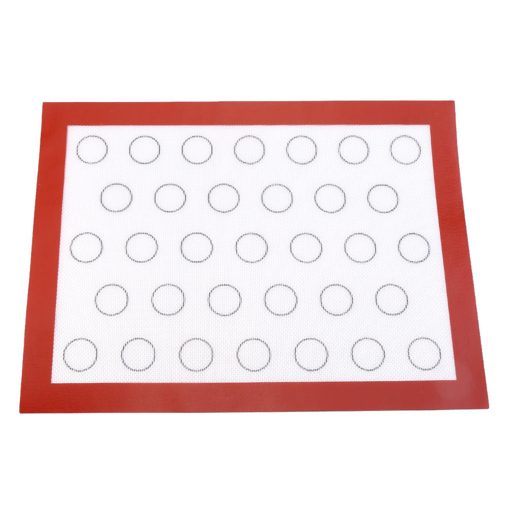 Nonstick Silicone Baking Mat Oven Pastry Liner Macaron Cake   Sheet Kitchen (Red)
