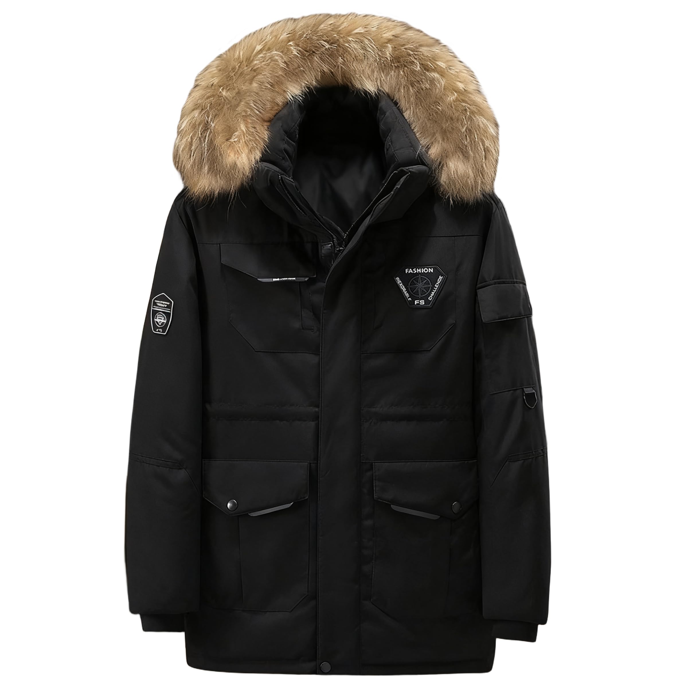 

Kayiyasu Down Winter Cold Weather Sizes Padded Jacket Size Men s Jacket, Outerwear, Jacket, M-4XL, Windproof, Lightweight, (Black, 2XL) чёрный