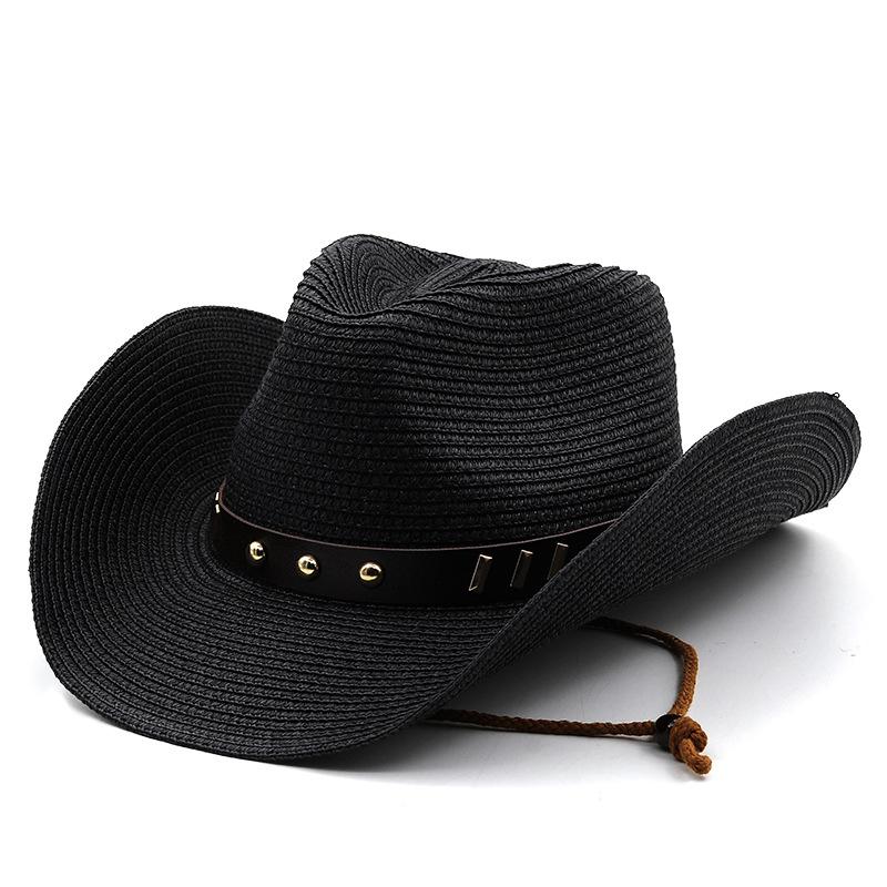 Spring and Summer Western Women's Seaside Sun Protection Hat Beach Hat New Men's and Women's Outdoor Simple Denim Straw Hat Sun Hat