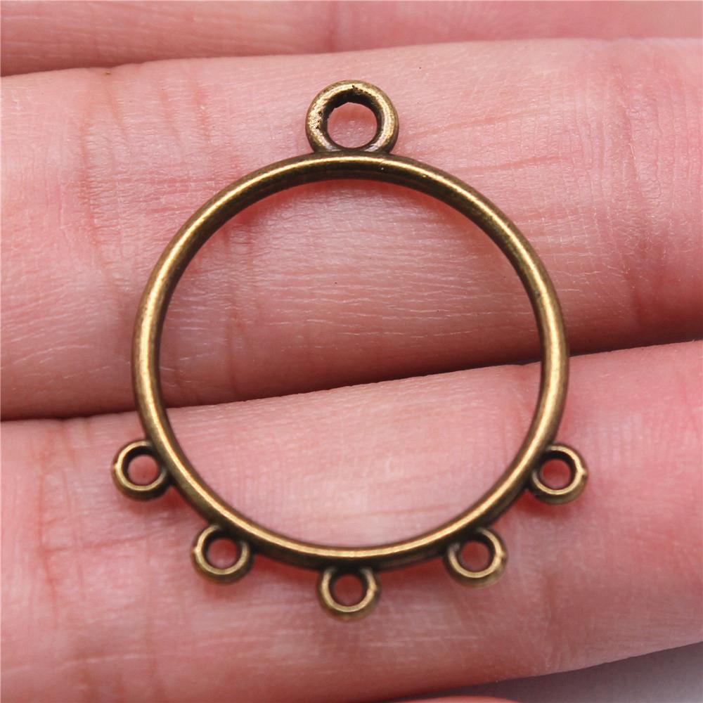 Accessoires Pièces Connecteur Boucle d'Oreille Rond Multi-Trous Fournitures de Bijoux de Mariage ZA044
