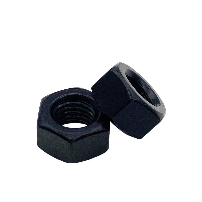 Black Oxide Carbon Steel Fine Thread Hex Nut - US Standard: Sizes 5/16, 3/8, 1/2, 5/8, 9/16