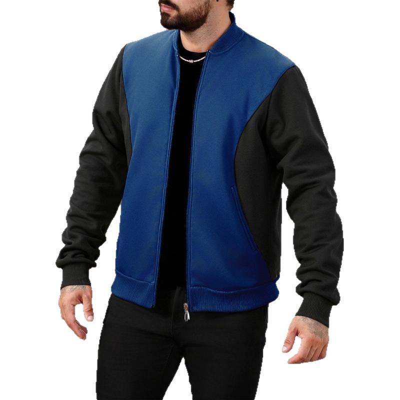 Herren Colorblock Hoodie Jacke Einfarbig Schlicht Täglich Vielseitig Lässiger Stil Mode Kleidung Frühling Herbst Neuer Stil