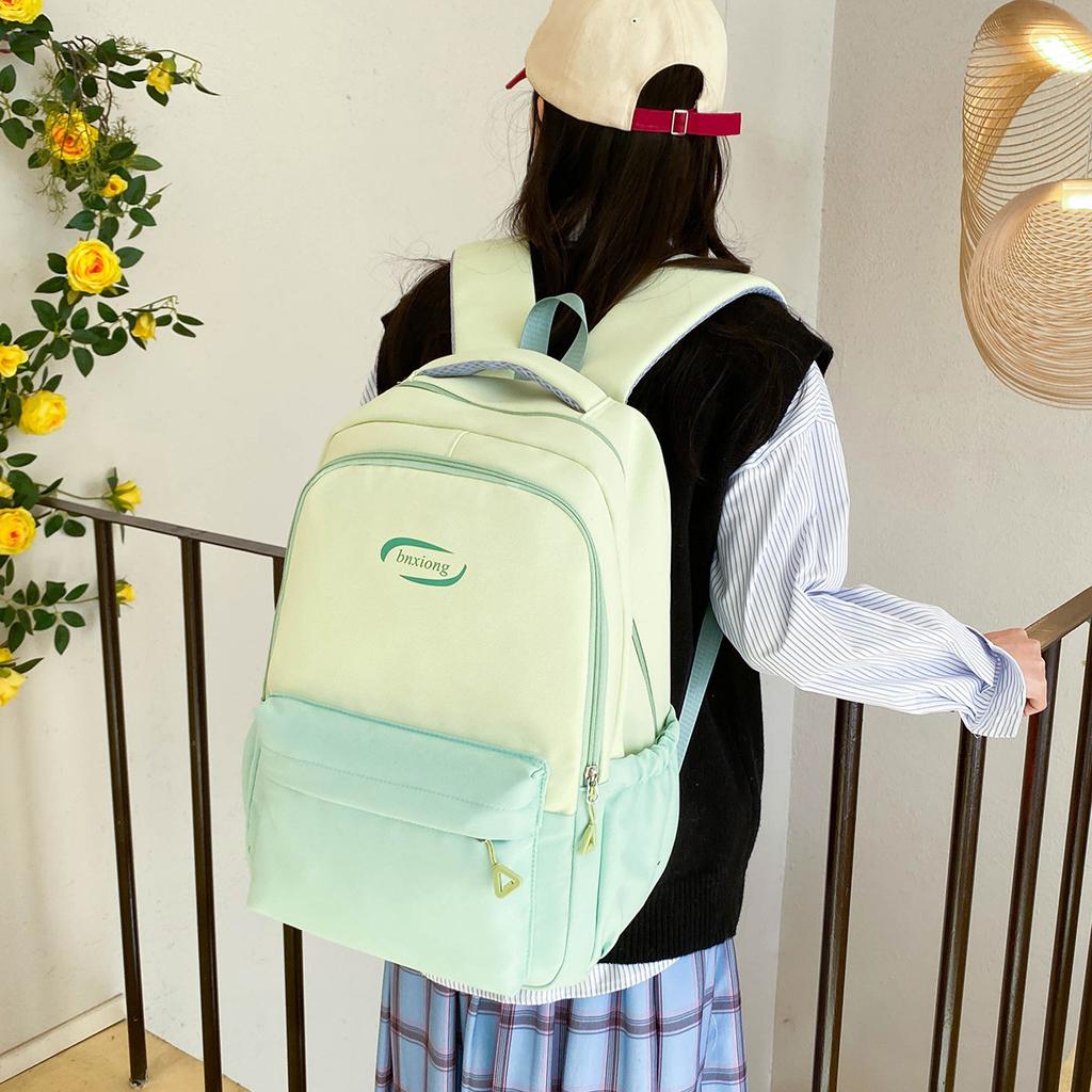 Schoolbag1011 New School Bag Japanese Versatile Ins Wind Women's Backpack Simple Large Capacity Middle and High School Student Backpack