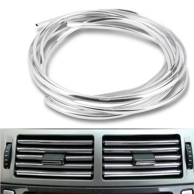 Car Styling Auto Self-adhesive Auto Door Chrome Strip Moulding Decoration Bumper Protector Trim Tape 6m