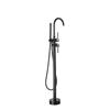Tuqiu Brushed Gold Bathroom Bathtub Faucet + Handheld Shower Free Standing  Luxury Gray BathTub Mixer Taps Floor Mounted