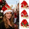 Christmas Hat Plush Snowman Plush Reindeers Antlers Hat New Year Decoration DIY Christmas Hat Toy Xmas Arts Hats
