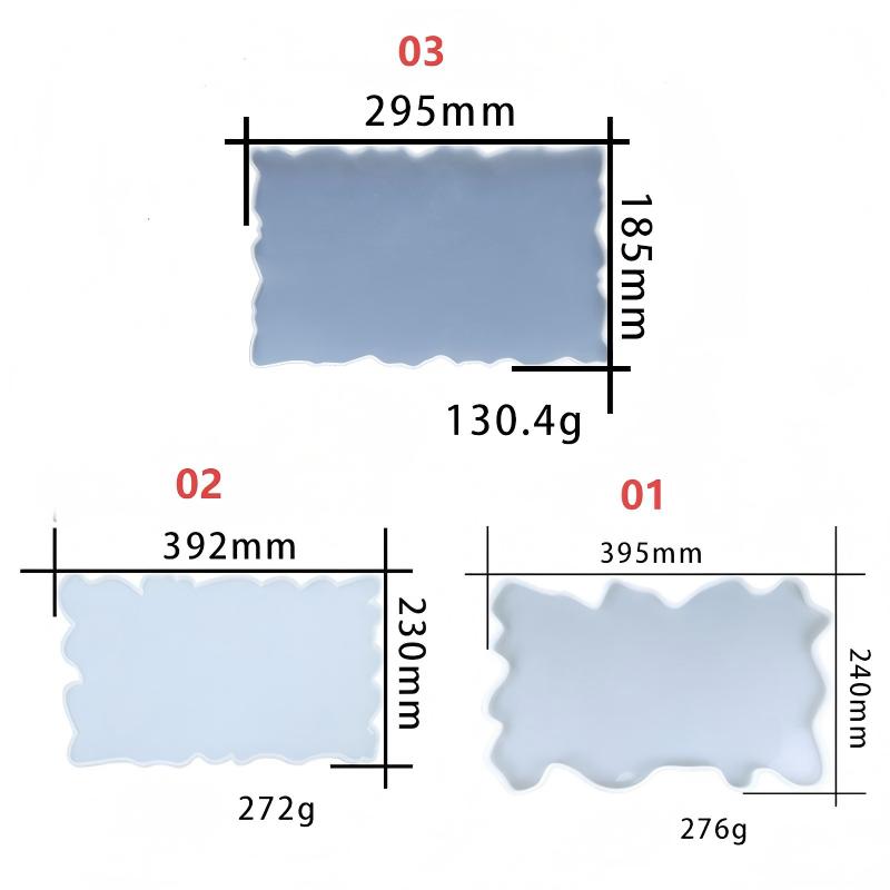 Tray Epoxy Resin Silicone Mold DIY Large Rectangle Tea Plate Coaster Resin Mold For Home Decoration Craft Making Art Supplies