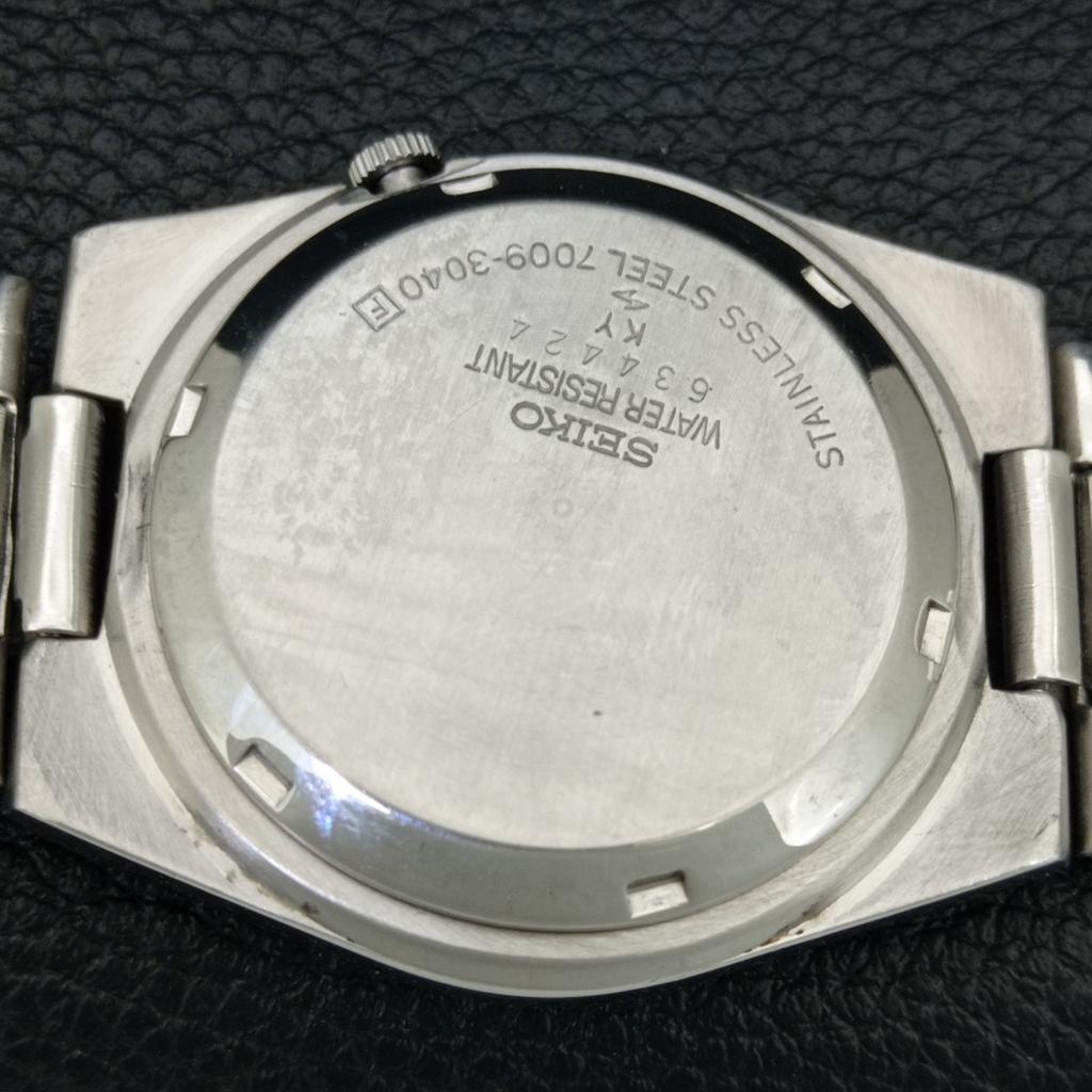 GENUINE VINTAGE SEIKO 5 AUTOMATIC 7009A JAPAN MENS YELLOW DIAL WATCH A708799-1