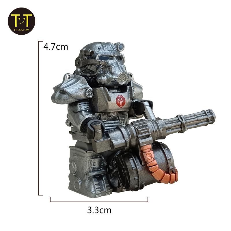 MOC Military T60 Armor Soldiers Mini Anime Action fallouts Figures Weapons Robot Kinghts Building Blocks Bricks DIY Toys  gifts