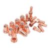 20Pcs Plasma Cutting Torch Nozzles Electrodes Brass Strong High Temperature Resistant Nozzles Electrodes Set for PTM 80