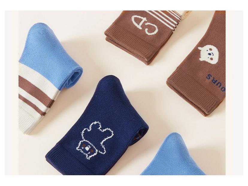 Spring & Autumn A-Class Odor-Resistant Antibacterial Cotton Mid-Calf Socks for Boys