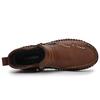 Men's Leather Boots Zipper High Top Casual Shoes