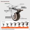 Silent 1-inch Swivel Caster for Tatami Drawer Cabinet with Rubber Wheel